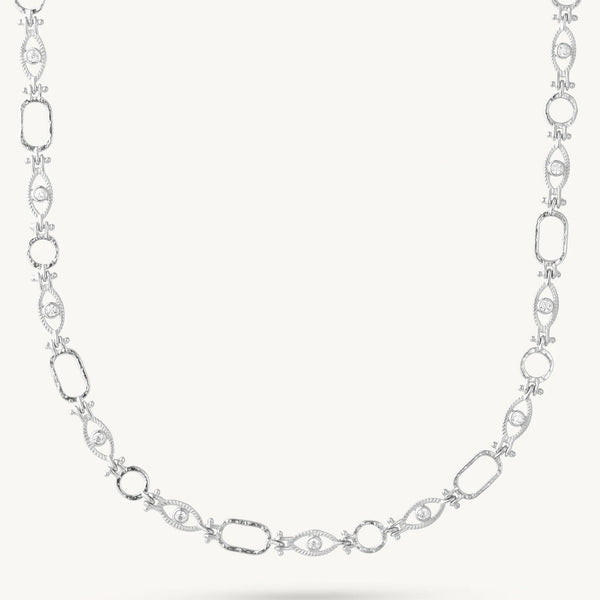 'All Seeing Eye' Silver Necklace by ToniMay. Australian Art Prints and Homewares. Green Door Decor. www.greendoordecor.com.au