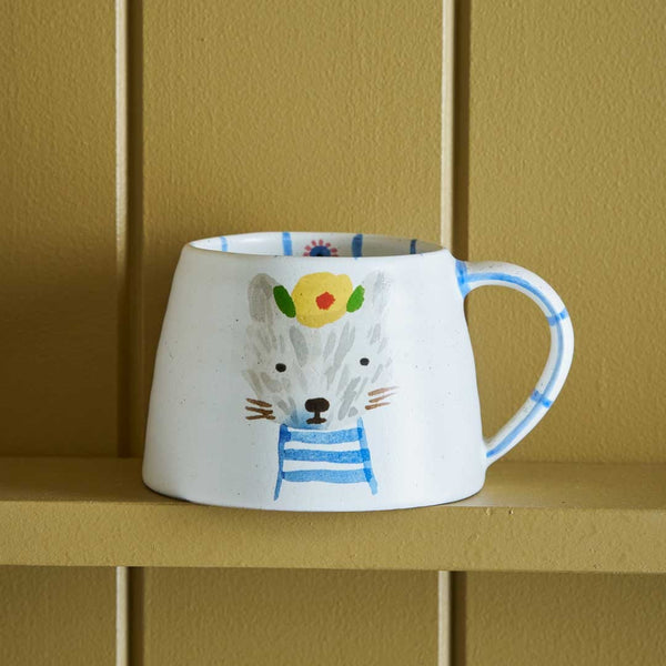 Ada Mug | RGA x Carolyn Gavin - 4 Dogs & a Cat by Robert Gordon. Australian Art Prints, Fashion and Homewares. Green Door Decor. www.greendoordecor.com.au