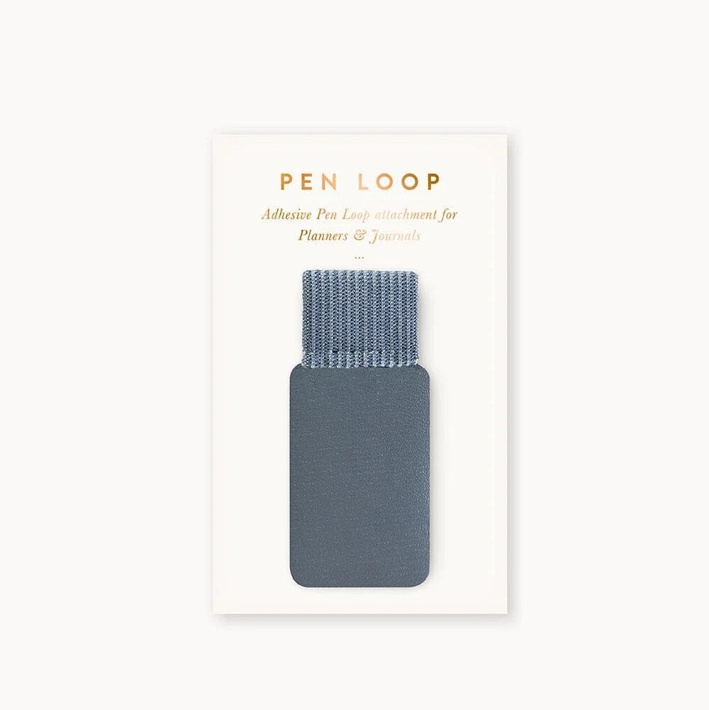 Adhesive Rectangle Pen Loop | Denim Blue by Bespoke Letterpress. Australian Art Prints, Gifts, Fashion and Homewares. Green Door Decor. www.greendoordecor.com.au