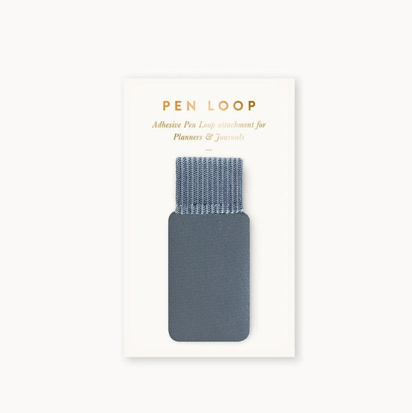 Adhesive Rectangle Pen Loop | Denim Blue by Bespoke Letterpress. Australian Art Prints, Gifts, Fashion and Homewares. Green Door Decor. www.greendoordecor.com.au