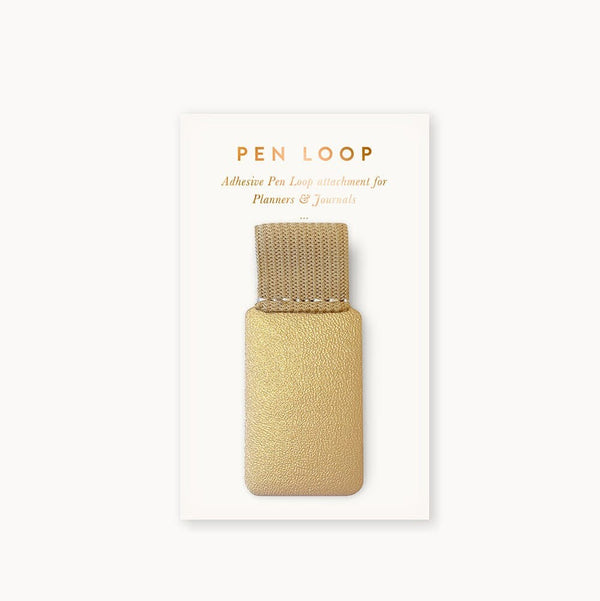 Adhesive Rectangle Pen Loop | Gold by Bespoke Letterpress. Australian Art Prints, Gifts, Fashion and Homewares. Green Door Decor. www.greendoordecor.com.au
