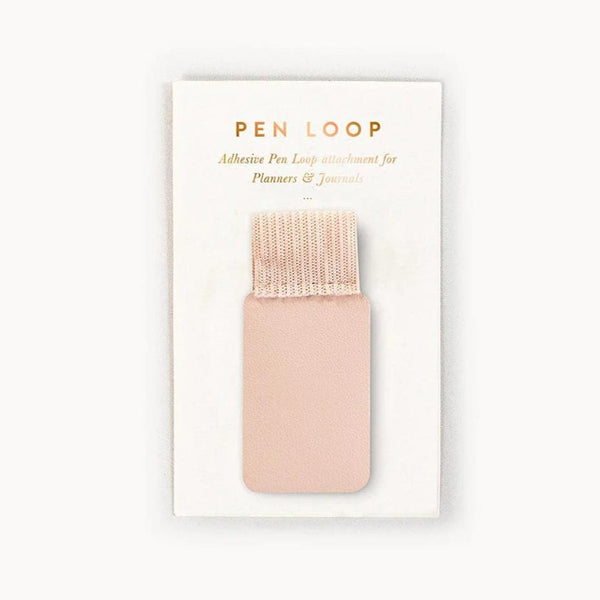 Adhesive Rectangle Pen Loop | Pale Pink by Bespoke Letterpress. Australian Art Prints and Homewares. Green Door Decor. www.greendoordecor.com.au