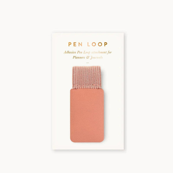 Adhesive Rectangle Pen Loop | Tea Rose Pink by Bespoke Letterpress. Australian Art Prints, Gifts, Fashion and Homewares. Green Door Decor. www.greendoordecor.com.au