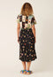 Adi Button Skirt | Paper Daisy Black by Nancybird. Australian Art Prints and Homewares. Green Door Decor. www.greendoordecor.com.au