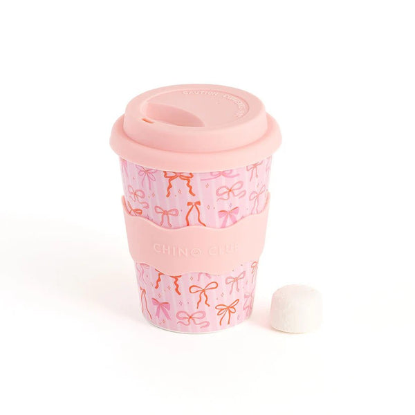 Adult Cup (12oz) | Bows by Chino Club. Australian Art Prints and Homewares. Green Door Decor. www.greendoordecor.com.au