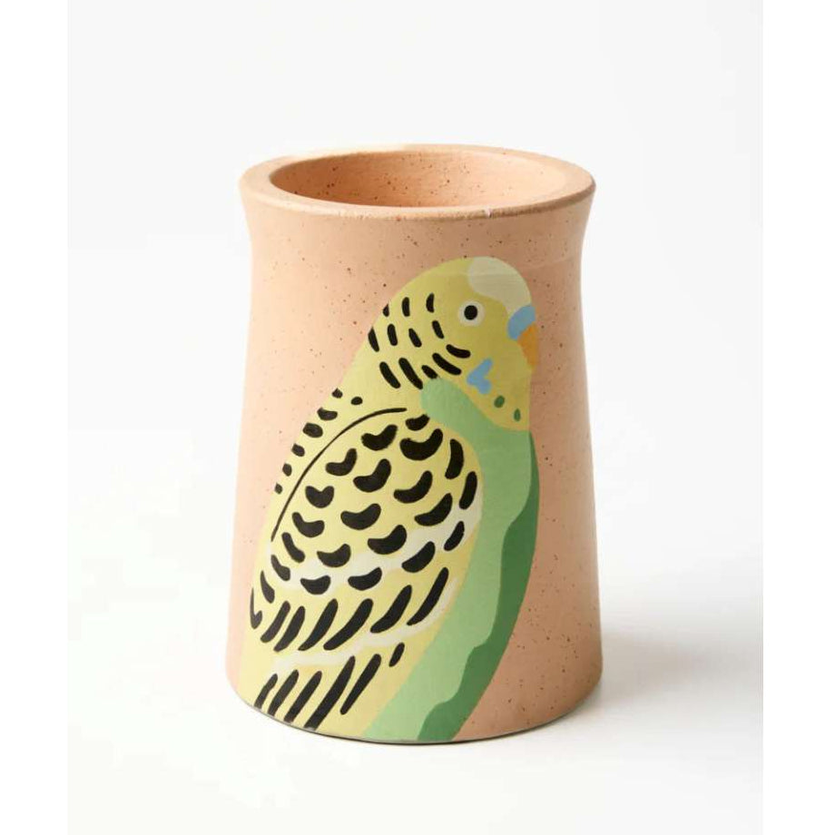 'Aerial' Green Budgie Vase by Jones and Co. Australian Art Prints and Homewares. Green Door Decor. www.greendoordecor.com.au