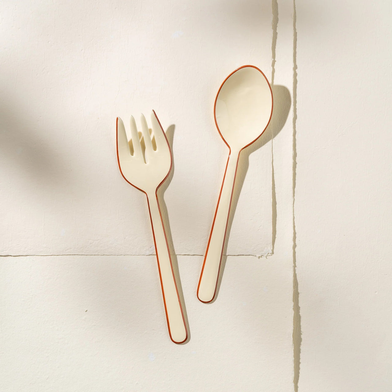 'Alder' Enamel Salad Servers by Inartisan. Australian Art Prints and Homewares. Green Door Decor. www.greendoordecor.com.au