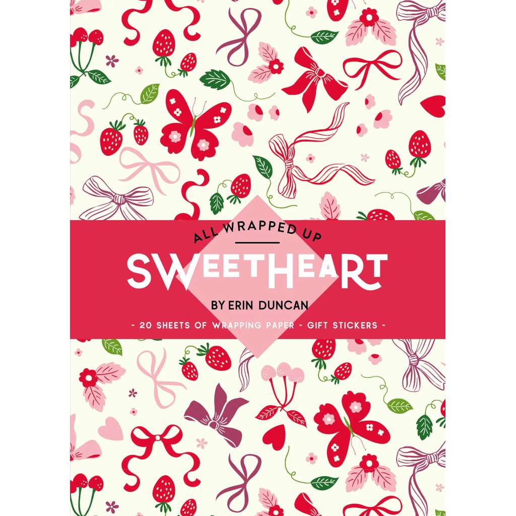 All Wrapped Up by Erin Duncan - Sweetheart | Wrapping Paper Book. Australian Art Prints, Gifts, Fashion and Homewares. Green Door Decor. www.greendoordecor.com.au