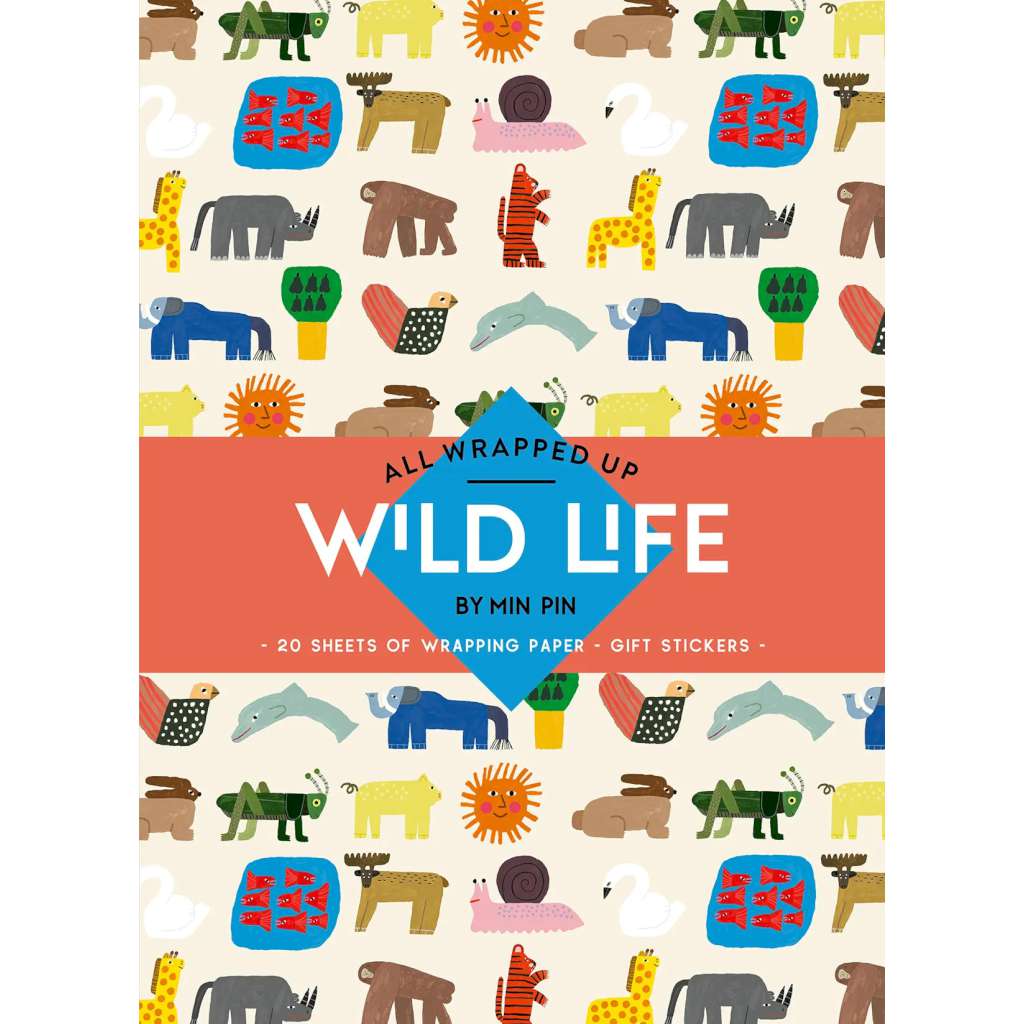 All Wrapped Up by Min Pin - Wild Life | Wrapping Paper Book. Australian Art Prints, Gifts, Fashion and Homewares. Green Door Decor. www.greendoordecor.com.au