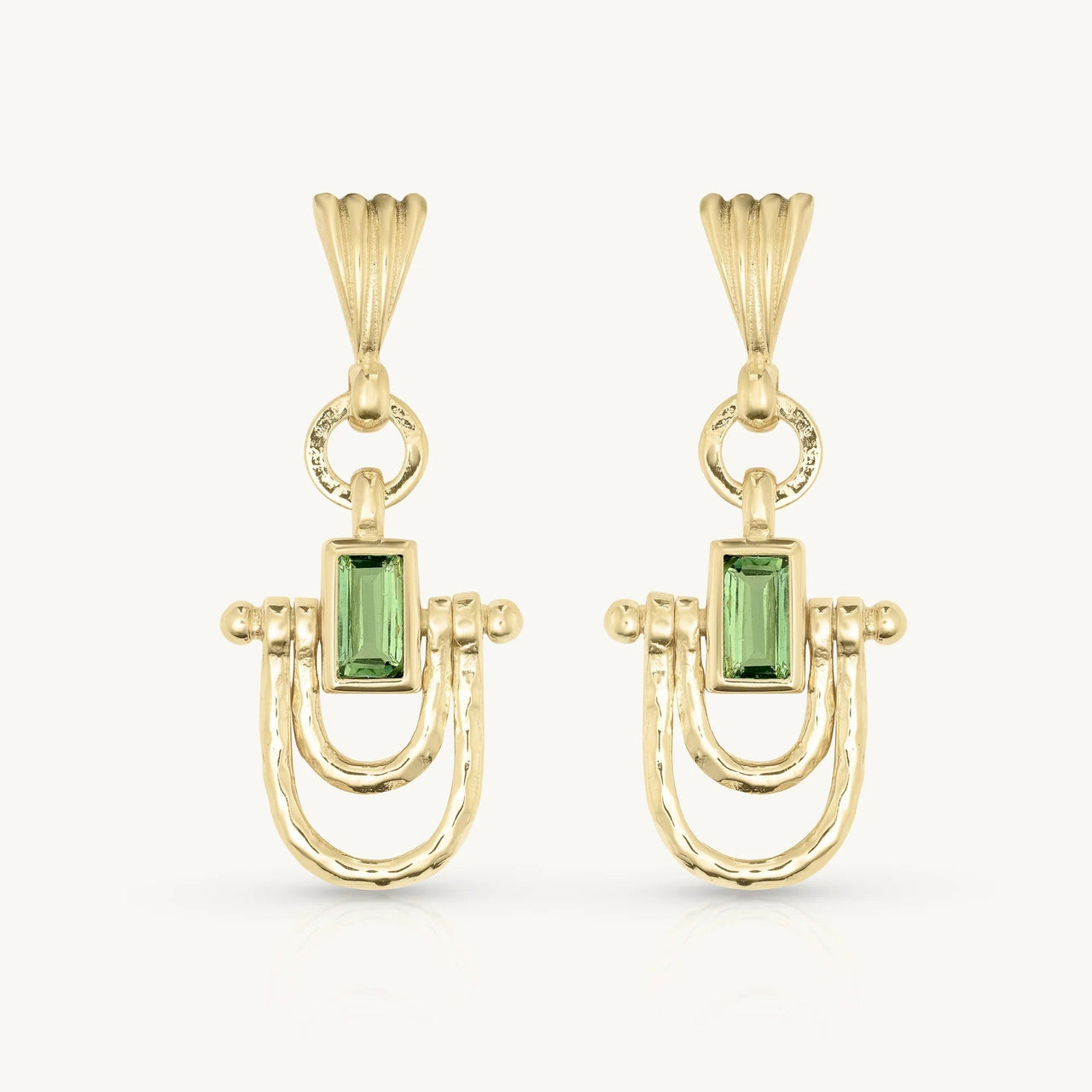 'Allegra' Apatite Gold Earrings by ToniMay. Australian Art Prints, Gifts, Fashion and Homewares. Green Door Decor. www.greendoordecor.com.au