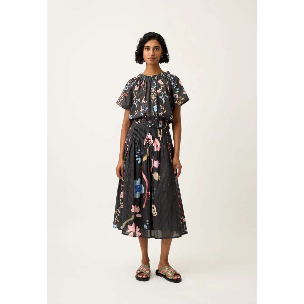 Alma Yoke Skirt | Watercolour Charcoal by Nancybird. Australian Art Prints and Homewares. Green Door Decor. www.greendoordecor.com.au