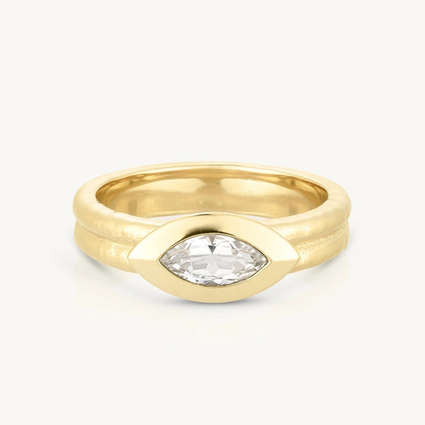 'Amara' Marquise Topaz Gold Ring | Various Sizes by ToniMay. Australian Art Prints, Fashion and Homewares. Green Door Decor. www.greendoordecor.com.au