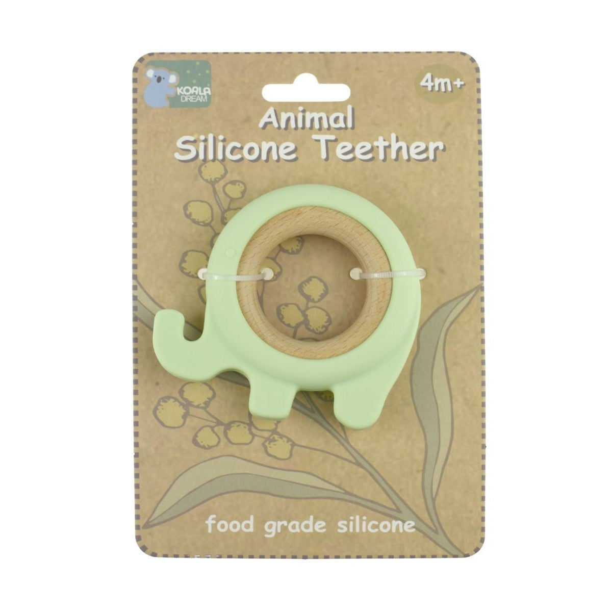 Animal Silicone Teether | Elephant - Green by Eleganter Australia. Australian Art Prints, Gifts, Fashion and Homewares. Green Door Decor. www.greendoordecor.com.au