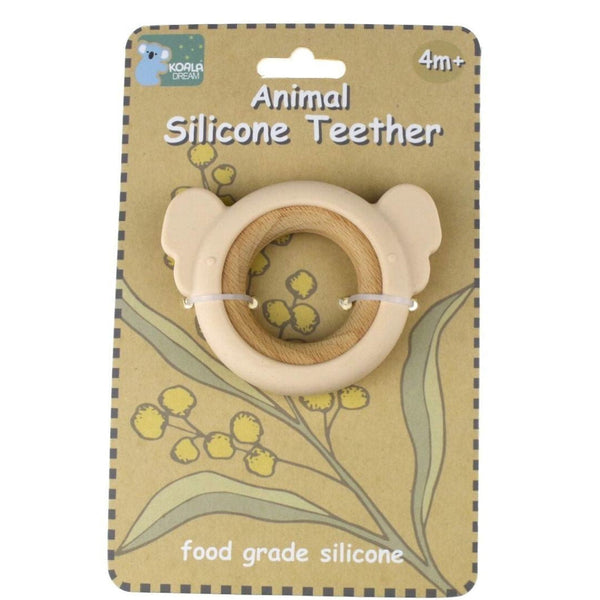 Animal Silicone Teether | Koala - Pink by Eleganter Australia. Australian Art Prints, Gifts, Fashion and Homewares. Green Door Decor. www.greendoordecor.com.au
