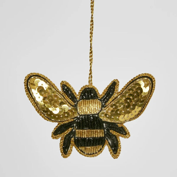 Apis Bee | Sequin Hanging Christmas Tree Decoration by Florabelle. Australian Art Prints and Homewares. Green Door Decor. www.greendoordecor.com.au