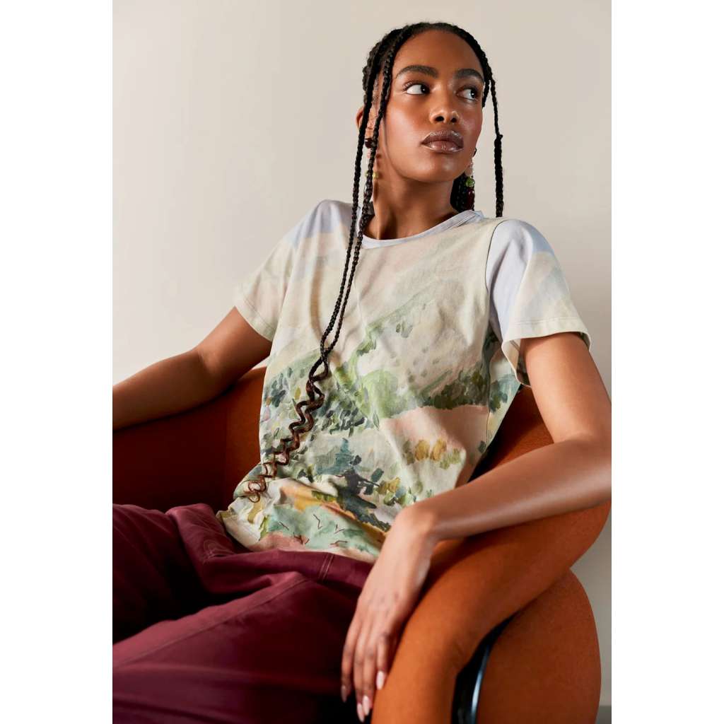 Apollo Tee | Mountain Peak by Nancybird. Australian Art Prints, Gifts, Fashion and Homewares. Green Door Decor. www.greendoordecor.com.au