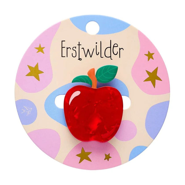 Apple Simplified Mini Brooch | Erstwilder. Australian Art Prints, Gifts, Fashion and Homewares. Green Door Decor. www.greendoordecor.com.au