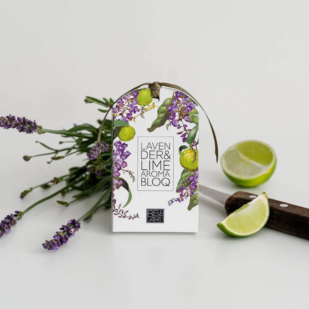 Aroma Bloq | Lavender Lime by Bell Art. Australian Art Prints and Homewares. Green Door Decor. www.greendoordecor.com.au