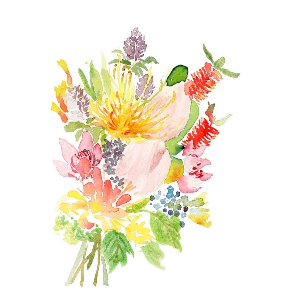 'Bouquet No. 3' Fine Art Print | Choose Arts by Qing Zhang. Australian Art Prints and Homewares. Green Door Decor. www.greendoordecor.com.au