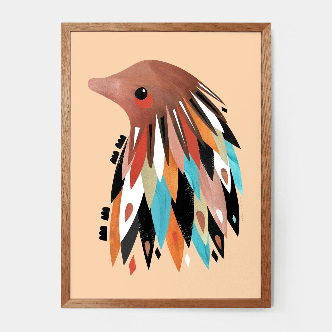 A4 Art Print - Echidna | Pete Cromer. Australian Art Prints and Homewares. Green Door Decor. www.greendoordecor.com.au