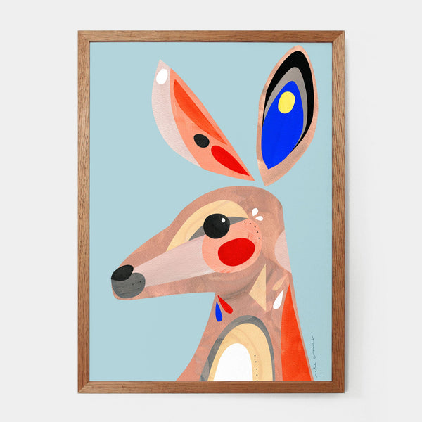 A4 Art Print - Kangaroo | Pete Cromer. Australian Art Prints and Homewares. Green Door Decor. www.greendoordecor.com.au