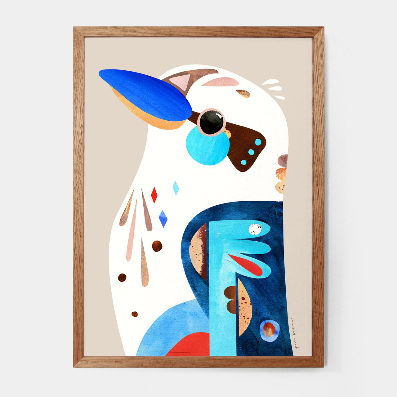 A4 Art Print - Kookaburra | Pete Cromer. Australian Art Prints and Homewares. Green Door Decor. www.greendoordecor.com.au