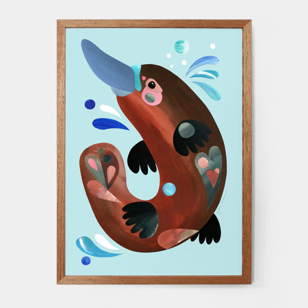 A4 Art Print - Platypus | Pete Cromer. Australian Art Prints and Homewares. Green Door Decor. www.greendoordecor.com.au