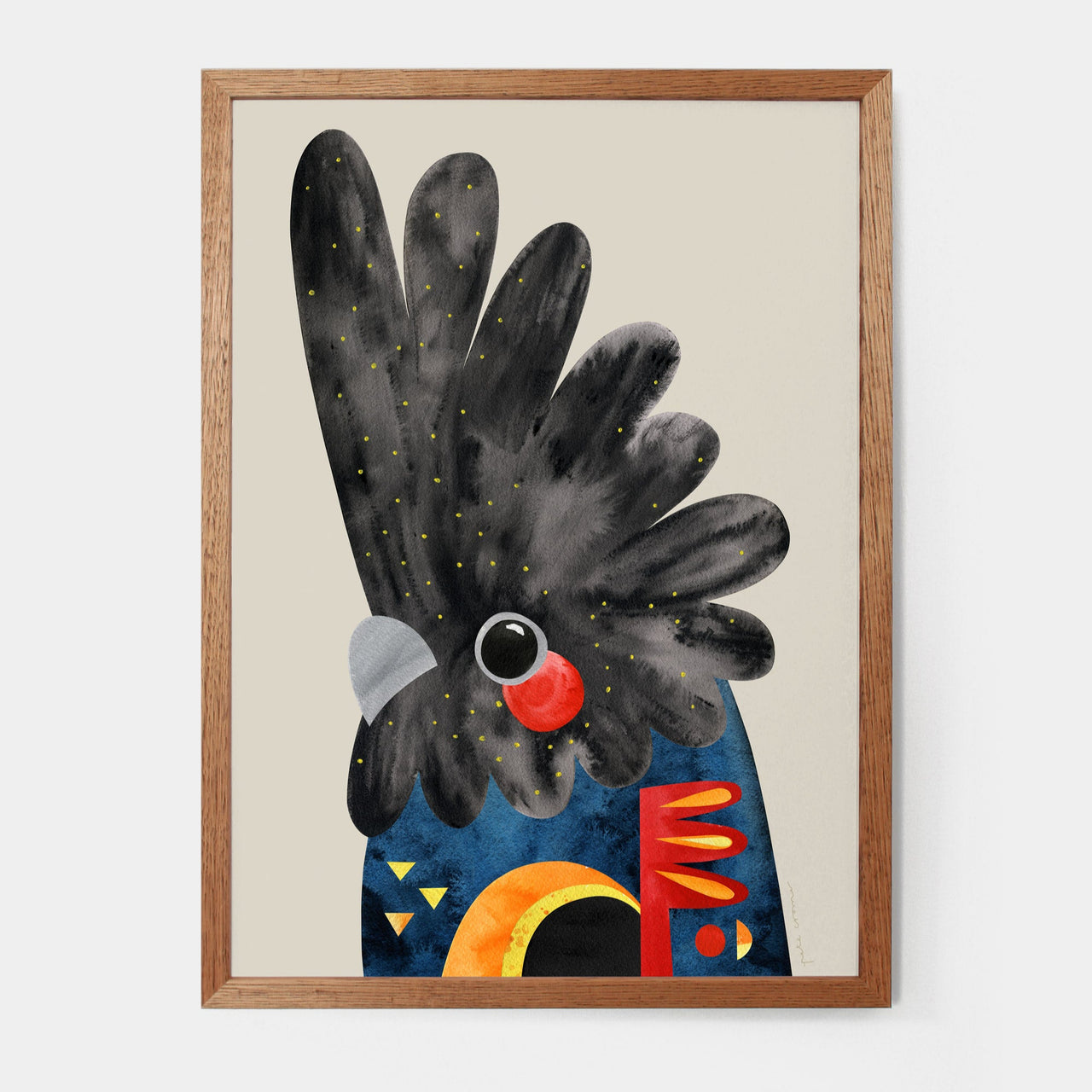 A4 Art Print - Red-Tailed Black Cockatoo | Pete Cromer. Australian Art Prints and Homewares. Green Door Decor. www.greendoordecor.com.au