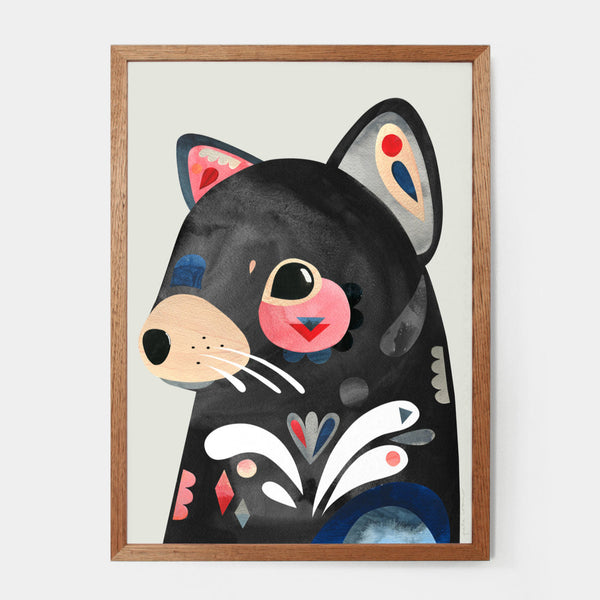 A4 Art Print - Tasmanian Devil | Pete Cromer. Australian Art Prints and Homewares. Green Door Decor. www.greendoordecor.com.au