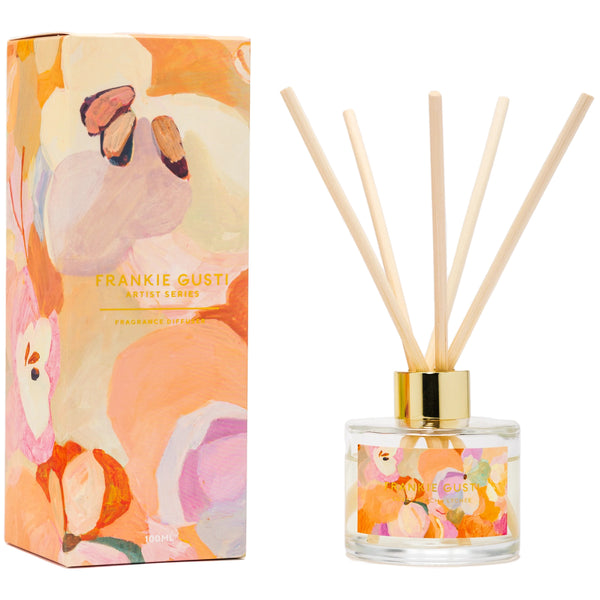 Artist Series Diffuser | Sweet Peach + Lychee | Jade Fisher. Australian Art Prints and Homewares. Green Door Decor. www.greendoordecor.com.au