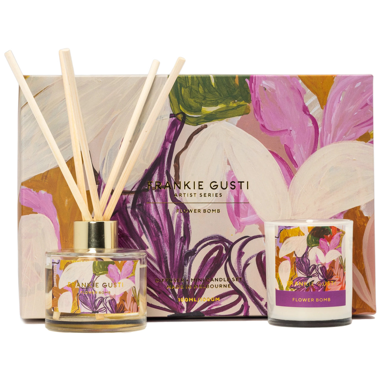 Artist Series Duo | Flower Bomb by Frankie Gusti. Australian Art Prints, Fashion and Homewares. Green Door Decor. www.greendoordecor.com.au