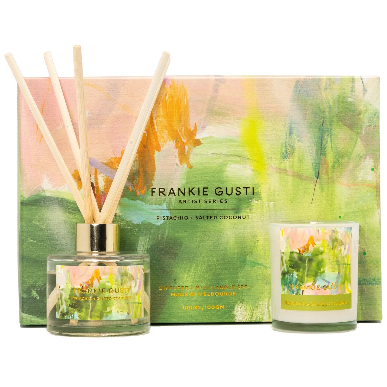 Artist Series Duo | Pistachio + Salted Coconut by Frankie Gusti. Australian Art Prints, Fashion and Homewares. Green Door Decor. www.greendoordecor.com.au