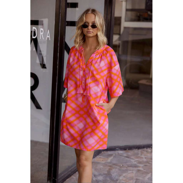 Aura Dress | Pink Blur Print