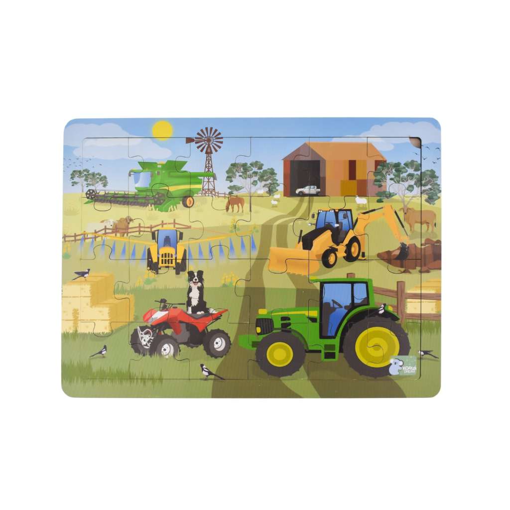 Aussie Farm Vehicles Jigsaw Puzzle by Eleganter Australia. Australian Art Prints, Fashion and Homewares. Green Door Decor. www.greendoordecor.com.au