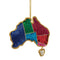 Australia Forever | Sequin Hanging Christmas Tree Decoration by Florabelle. Australian Art Prints and Homewares. Green Door Decor. www.greendoordecor.com.au