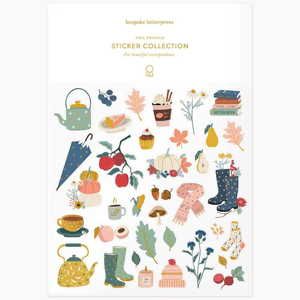 Autumn Edit Sticker Sheet by Bespoke Letterpress. Australian Art Prints and Homewares. Green Door Decor. www.greendoordecor.com.au