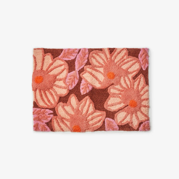 Bath Mat | Azalea Pink by Bonnie and Neil. Australian Art Prints, Fashion and Homewares. Green Door Decor. www.greendoordecor.com.au