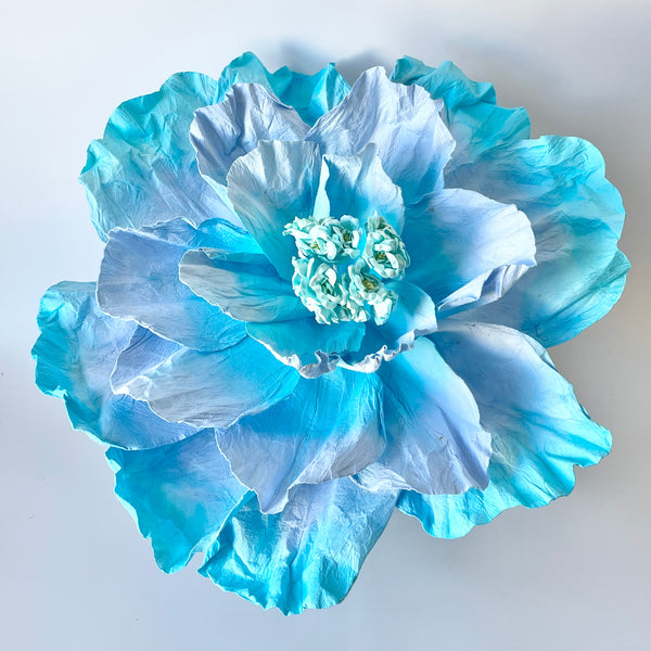 Paper Flowers - XL Primrose Flower | Baby Blue by Nibbanah. Australian Art Prints, Gifts, Fashion and Homewares. Green Door Decor. www.greendoordecor.com.au