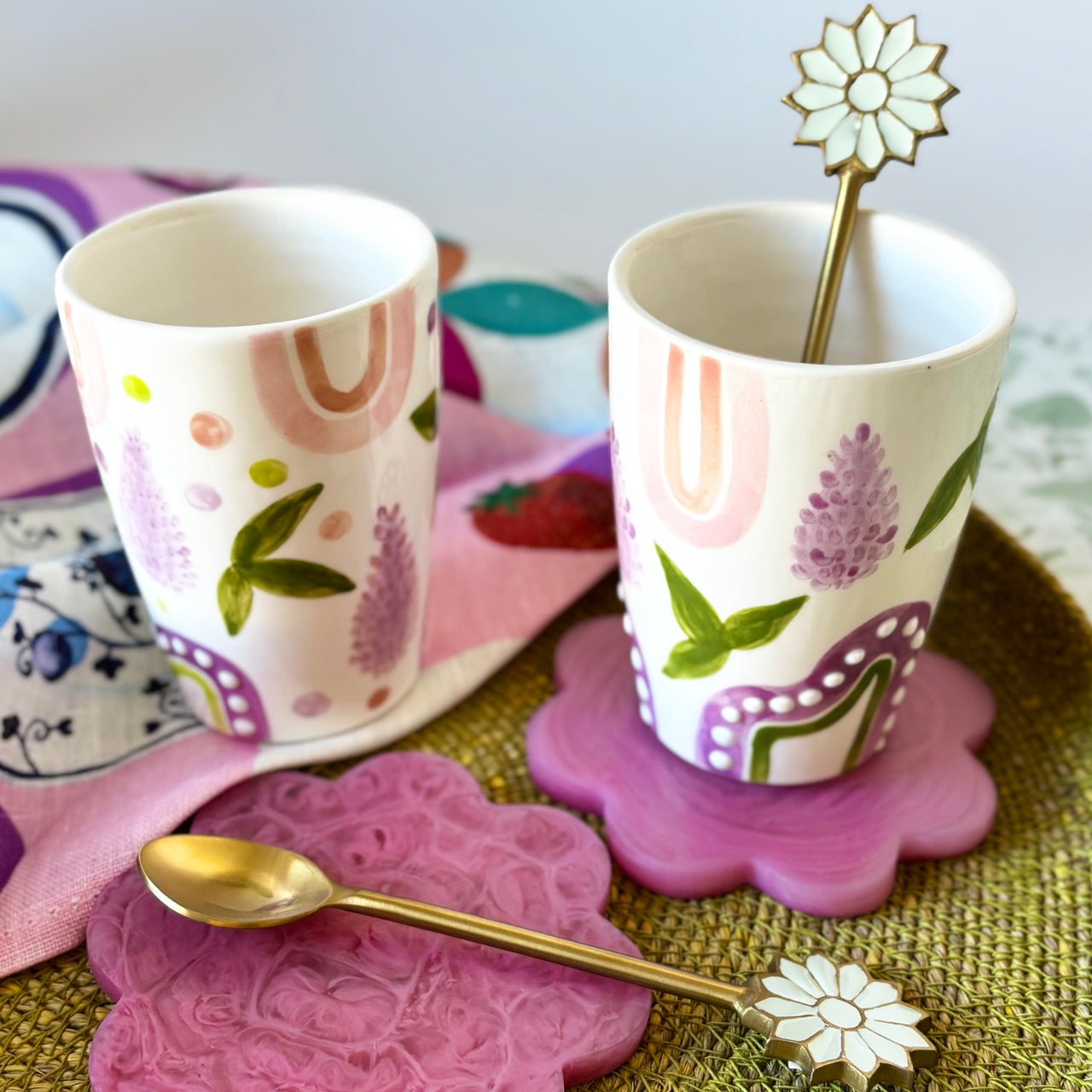 Ceramic Tumblers | Lupin by Aflora Australian Art Prints and Homewares. Green Door Decor. www.greendoordecor.com.au