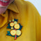 Sunshine Wattle Brooch | Erstwilder X Royal Botanic Gardens Victoria. Australian Art Prints, Gifts, Fashion and Homewares. Green Door Decor. www.greendoordecor.com.au