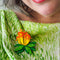 Long-Flower Mistletoe Brooch | Erstwilder X Royal Botanic Gardens Victoria. Australian Art Prints, Gifts, Fashion and Homewares. Green Door Decor. www.greendoordecor.com.au