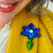 Spotted Sun-Orchid Brooch | Erstwilder X Royal Botanic Gardens Victoria. Australian Art Prints, Gifts, Fashion and Homewares. Green Door Decor. www.greendoordecor.com.au
