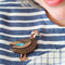 Pacific Black Duck Brooch | Erstwilder X Royal Botanic Gardens Victoria. Australian Art Prints, Gifts, Fashion and Homewares. Green Door Decor. www.greendoordecor.com.au