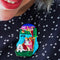 Love on Lake Punting Brooch | Erstwilder X Royal Botanic Gardens Victoria. Australian Art Prints, Gifts, Fashion and Homewares. Green Door Decor. www.greendoordecor.com.au