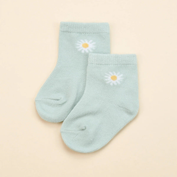 Organic Cotton Baby Socks | Daisies by Lummi in Colour. Australian Art Prints, Gifts, Fashion and Homewares. Green Door Decor. www.greendoordecor.com.au