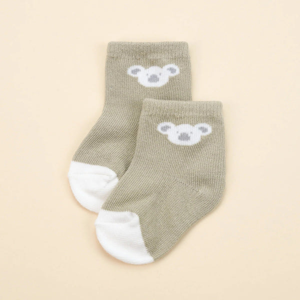 Organic Cotton Baby Socks | Koala by Lummi in Colour. Australian Art Prints, Gifts, Fashion and Homewares. Green Door Decor. www.greendoordecor.com.au