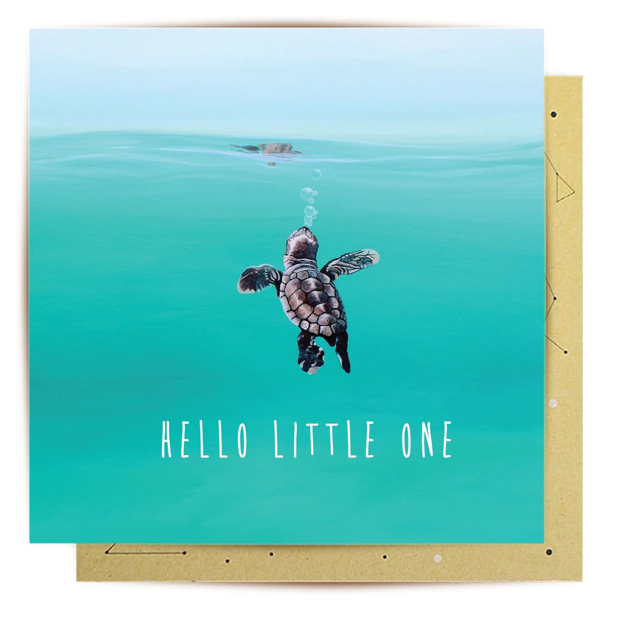 Greeting Card | Baby Turtle by La La Land. Australian Art Prints, Gifts, Fashion and Homewares. Green Door Decor. www.greendoordecor.com.au
