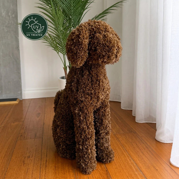 BAILEY Topiary Cypress Dog (UV Treated) - Chocolate 60cm by HG Living. Australian Art Prints, Gifts, Fashion and Homewares. Green Door Decor. www.greendoordecor.com.au