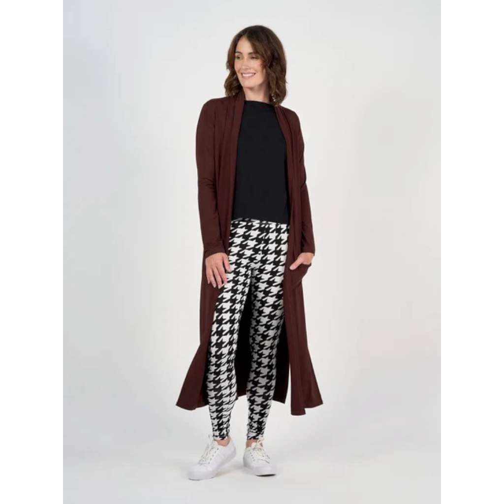 Bamboo Longline Pocket Cardigan | Burgundy by Lou Lou Australia. Australian Art Prints, Gifts, Fashion and Homewares. Green Door Decor. www.greendoordecor.com.au