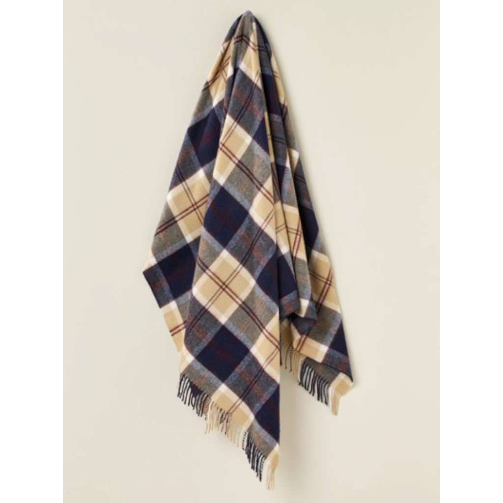 Bronte by Moon - Bannockbane Tartan Merino Throw-Navy. Australian Art Prints and Homewares. Green Door Decor. www.greendoordecor.com.au